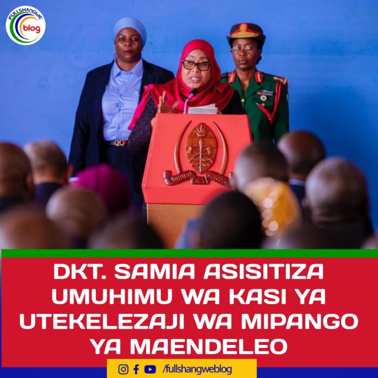 DKT. SAMIA ASISITIZA UMUHIMU WA KASI YA UTEKELEZAJI WA MIPANGO YA MAENDELEO