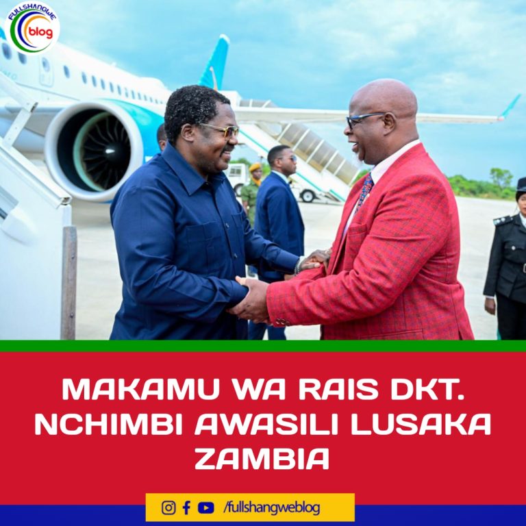 MAKAMU WA RAIS DKT. NCHIMBI AWASILI LUSAKA ZAMBIA