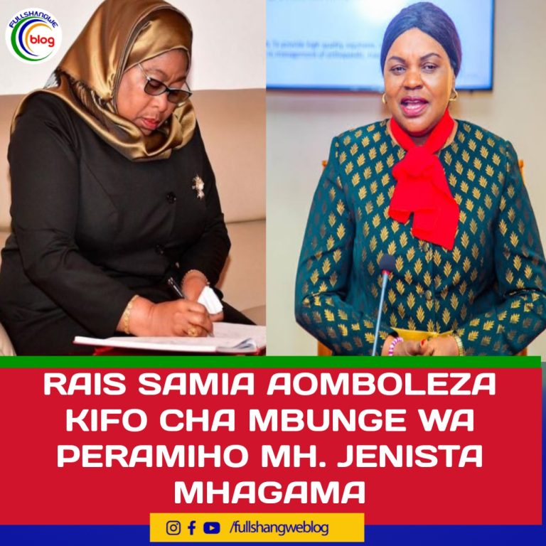 RAIS SAMIA AOMBOLEZA KIFO CHA MBUNGE WA PERAMIHO MH. JENISTA MHAGAMA