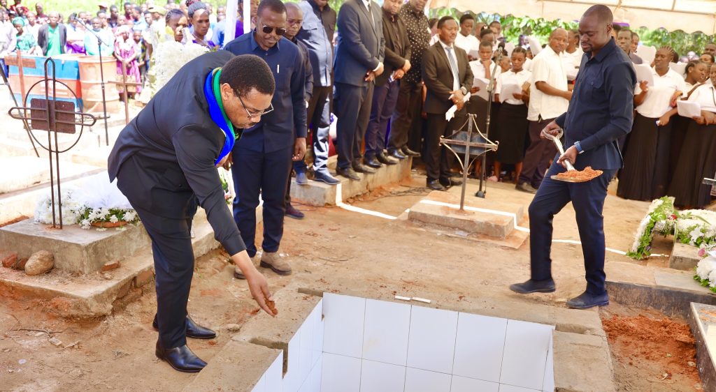 DKT. MWIGULU ASHIRIKI MAZISHI YA MHE. JENISTA MHAGAMA