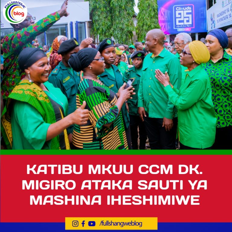 KATIBU MKUU WA CCM DKT. MIGIRO ATAKA SAUTI YA MASHINA IHESHIMIWE