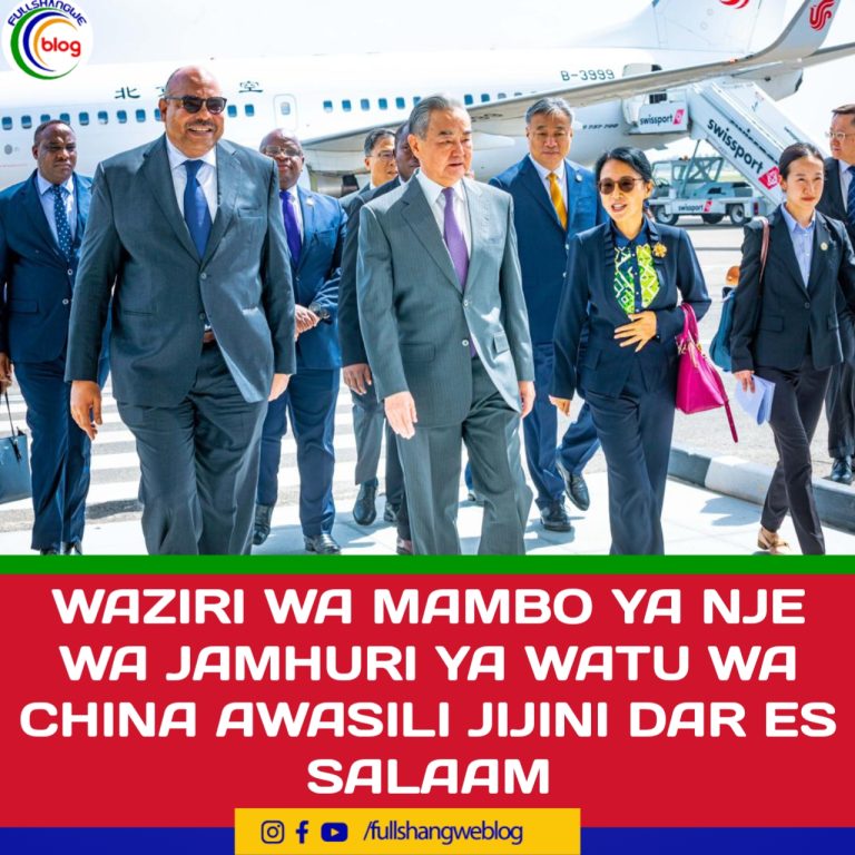 WAZIRI WA MAMBO YA NJE WA JAMHURI YA WATU WA CHINA AWASILI JIJINI DAR ES SALAAM