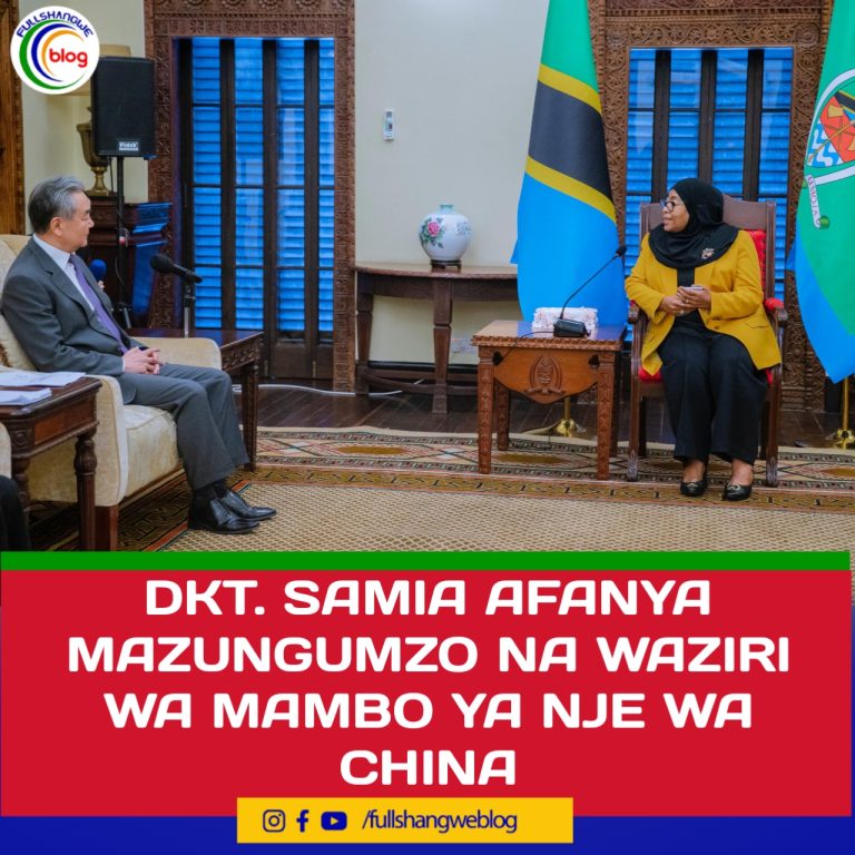 DKT. SAMIA AFANYA MAZUNGUMZO NA WAZIRI WA MAMBO YA NJE WA CHINA