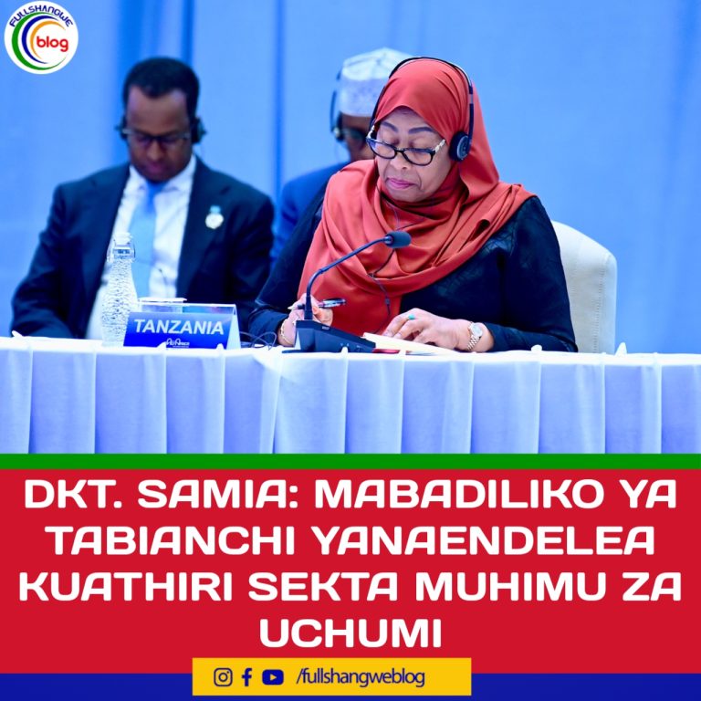 DKT. SAMIA: MABADILIKO YA TABIANCHI YANAENDELEA KUATHIRI SEKTA MUHIMU ZA UCHUMI