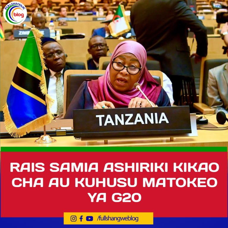 RAIS SAMIA ASHIRIKI KIKAO CHA AU KUHUSU MATOKEO YA G20