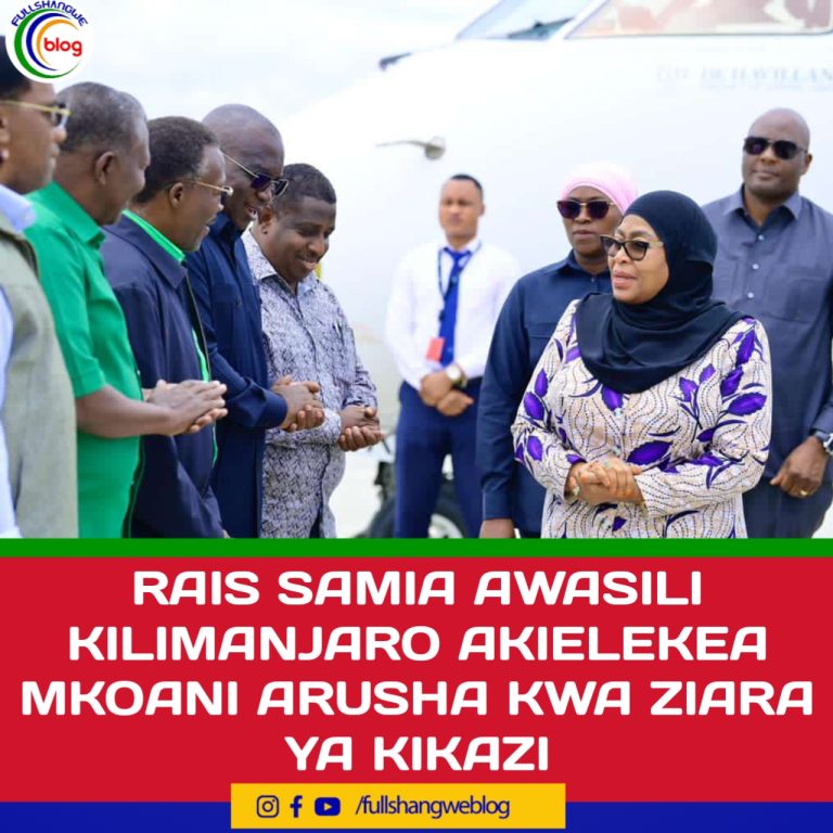 RAIS SAMIA AWASILI KILIMANJARO AKIELEKEA MKOANI ARUSHA KWA ZIARA YA KIKAZI