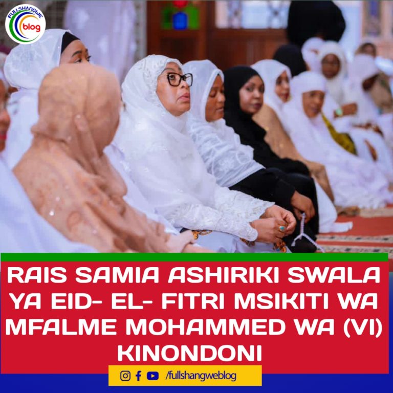 RAIS SAMIA ASHIRIKI SWALA YA EID- EL- FITRI MSIKITI WA MFALME MOHAMMED WA (VI) KINONDONI