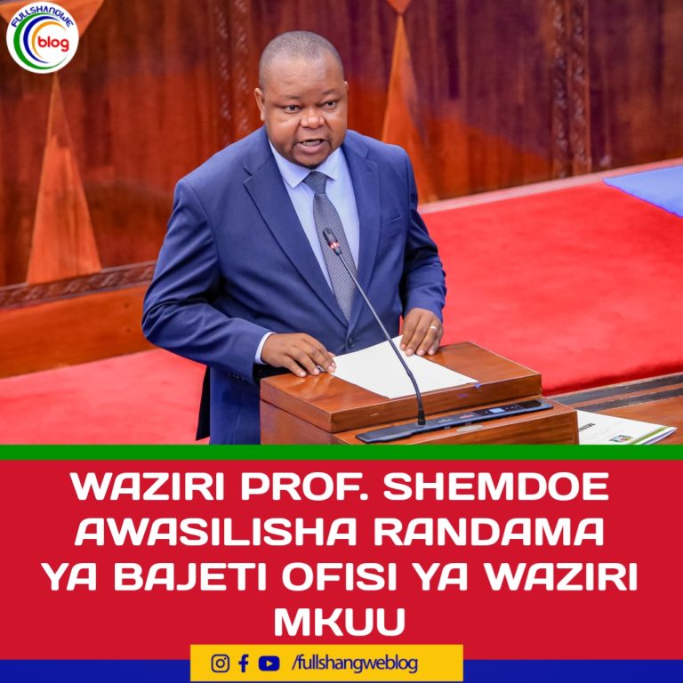 WAZIRI PROF. SHEMDOE AWASILISHA RANDAMA YA BAJETI OFISI YA WAZIRI MKUU