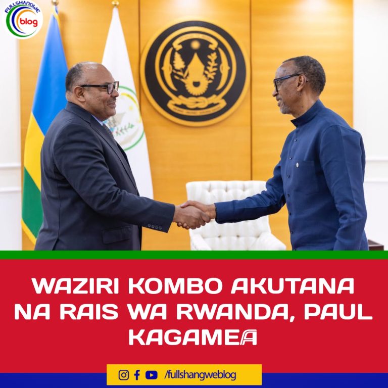 WAZIRI KOMBO AKUTANA NA RAIS WA RWANDA, PAUL KAGAME 