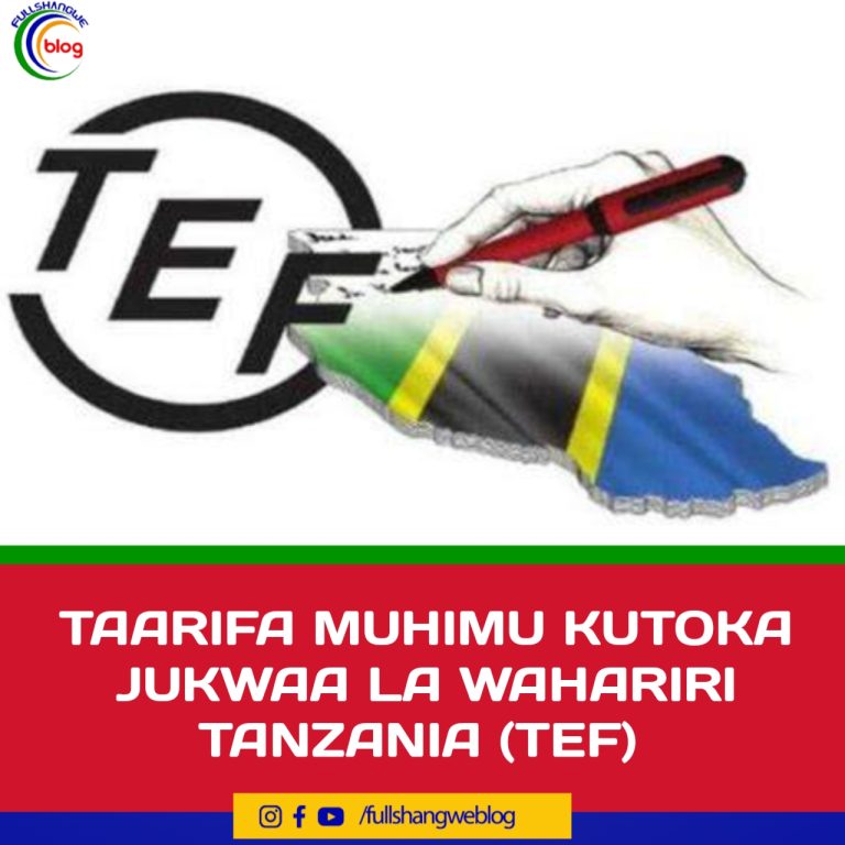 TAARIFA MUHIMU KUTOKA JUKWAA LA WAHARIRI TANZANIA (TEF)