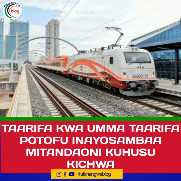 TAARIFA KWA UMMA TAARIFA POTOFU INAYOSAMBAA MITANDAONI KUHUSU KICHWA