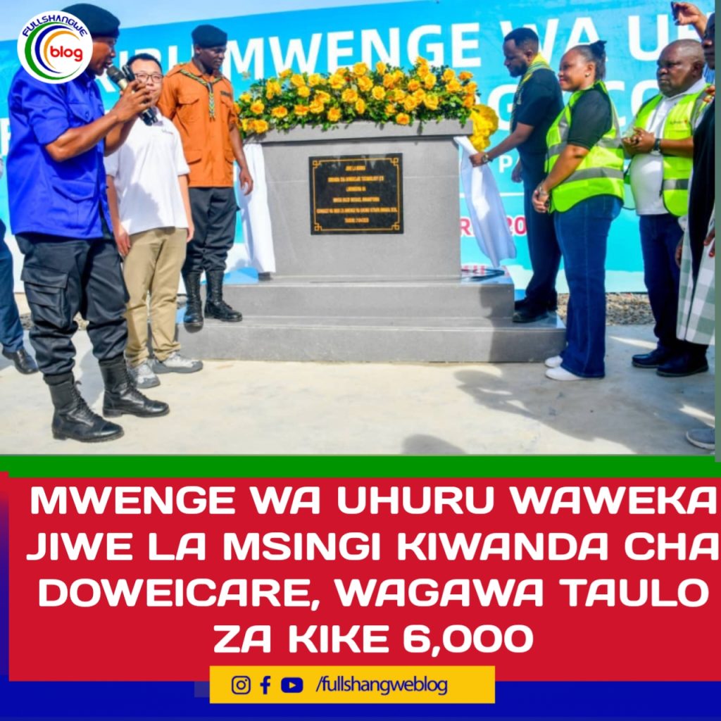 MWENGE WA UHURU WAWEKA JIWE LA MSINGI KIWANDA CHA DOWEICARE, WAGAWA TAULO ZA KIKE 6,000
