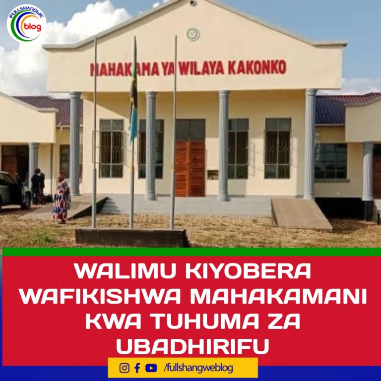 WALIMU KIYOBERA WAFIKISHWA MAHAKAMANI KWA TUHUMA ZA UBADHIRIFU
