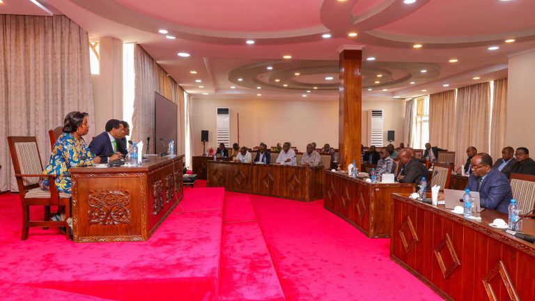 DKT. MWIGULU AWAKUTANISHA VIONGOZI WA SERIKALI NA WAKAZI WA MAHOMANYIKA NA IPALA