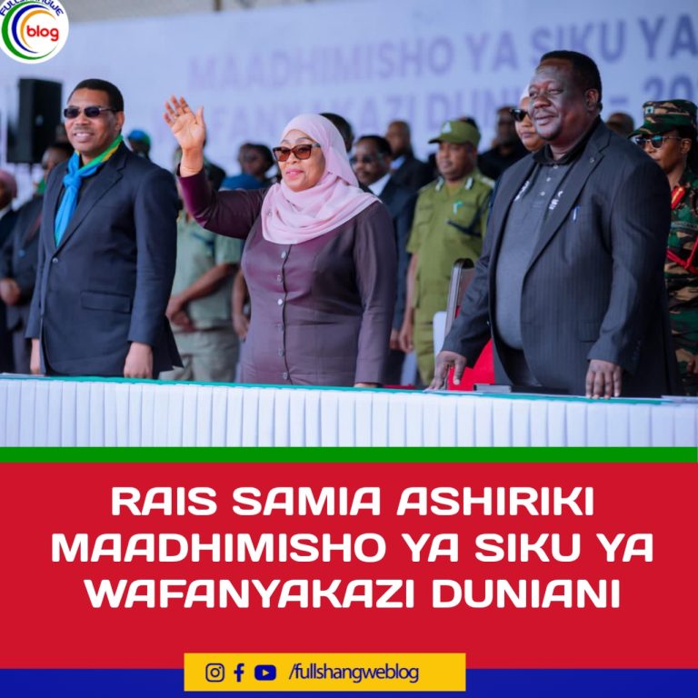 RAIS SAMIA ASHIRIKI MAADHIMISHO YA SIKU YA WAFANYAKAZI DUNIANI