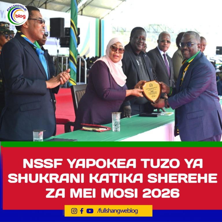 NSSF YAPOKEA TUZO YA SHUKRANI KATIKA SHEREHE ZA MEI MOSI 2026