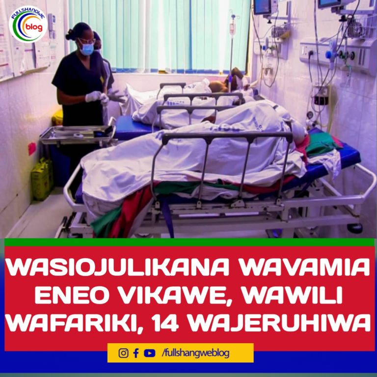 WASIOJULIKANA WAVAMIA ENEO VIKAWE, WAWILI WAFARIKI, 14 WAJERUHIWA