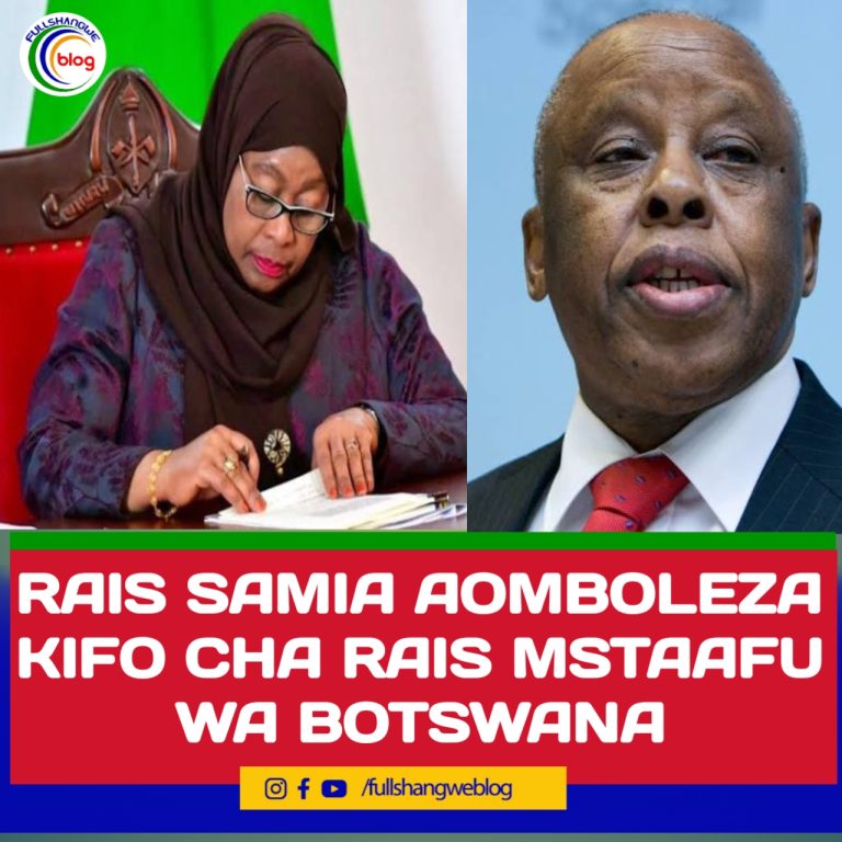 RAIS SAMIA AOMBOLEZA KIFO CHA RAIS MSTAAFU WA BOTSWANA