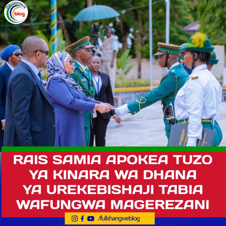RAIS SAMIA APOKEA TUZO YA KINARA WA DHANA YA UREKEBISHAJI TABIA WAFUNGWA MAGEREZANI