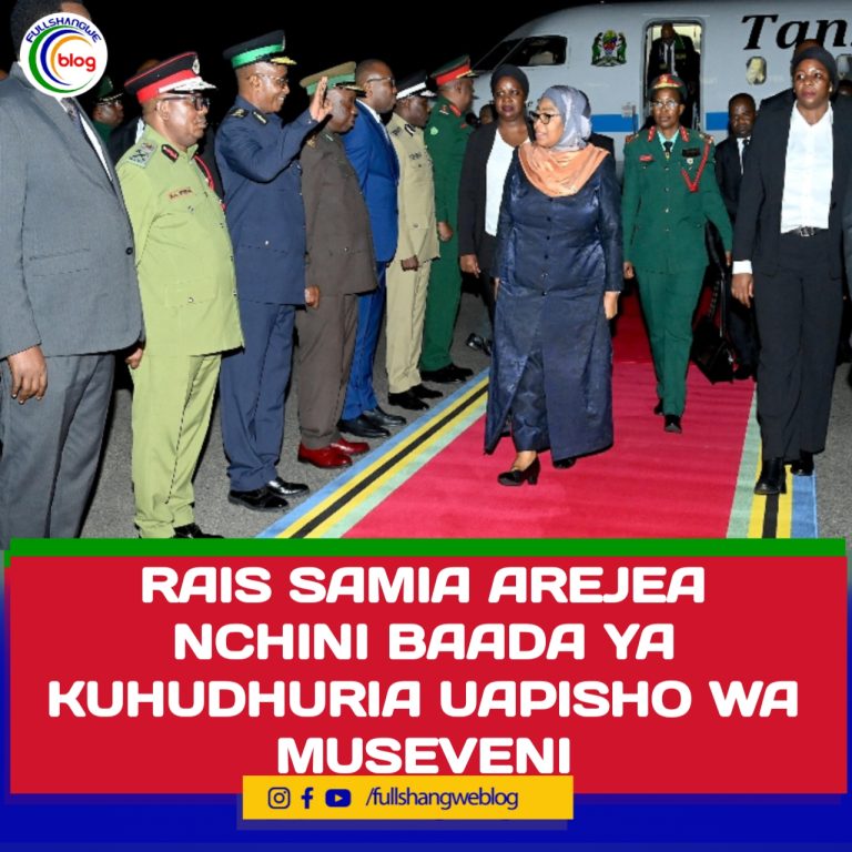 RAIS SAMIA AREJEA NCHINI BAADA YA KUHUDHURIA UAPISHO WA MUSEVENI