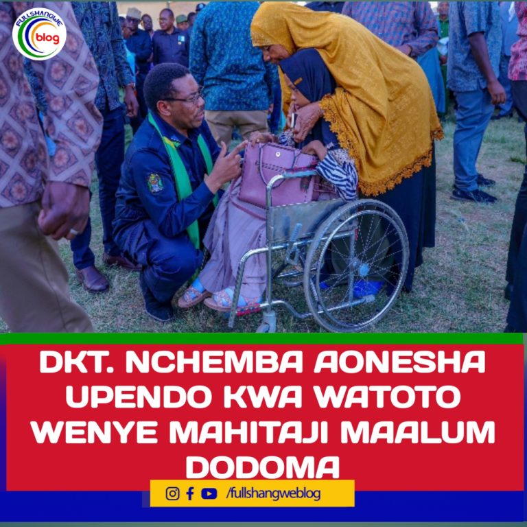 DKT. NCHEMBA AONESHA UPENDO KWA WATOTO WENYE MAHITAJI MAALUM DODOMA