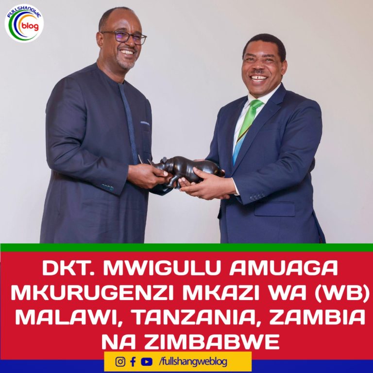 DKT. MWIGULU AMUAGA MKURUGENZI MKAZI WA (WB) MALAWI, TANZANIA, ZAMBIA NA ZIMBABWE