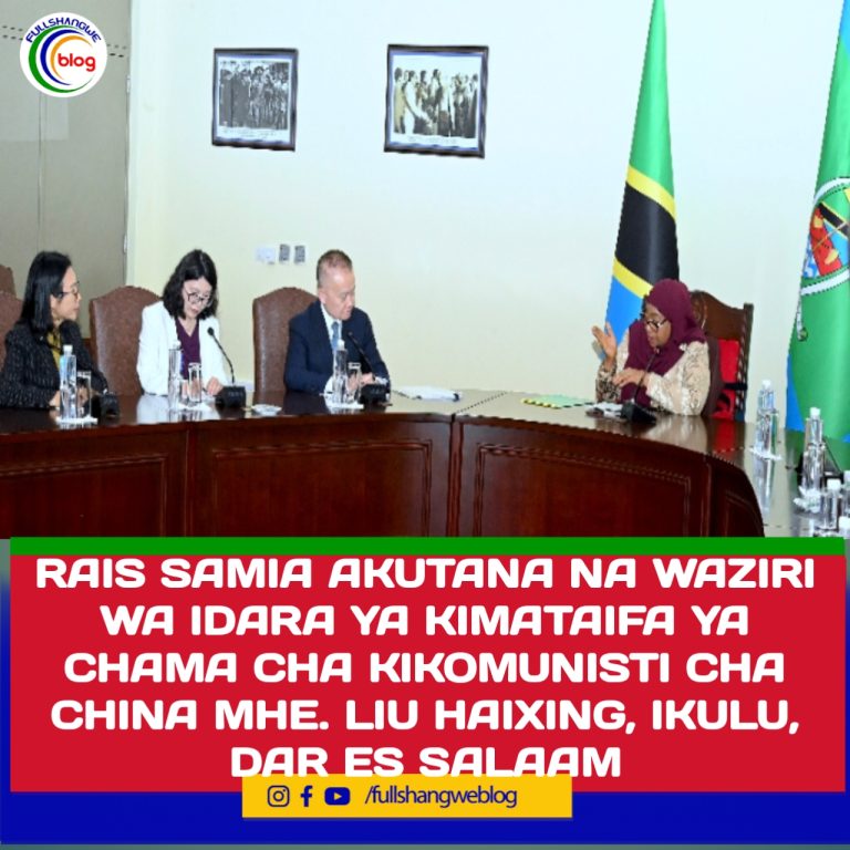 RAIS SAMIA AKUTANA NA WAZIRI WA IDARA YA KIMATAIFA YA CHAMA CHA KIKOMUNISTI CHA CHINA MHE. LIU HAIXING, IKULU, DAR ES SALAAM