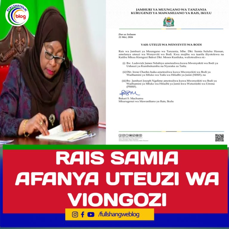 RAIS SAMIA AFANYA UTEUZI WA VIONGOZI