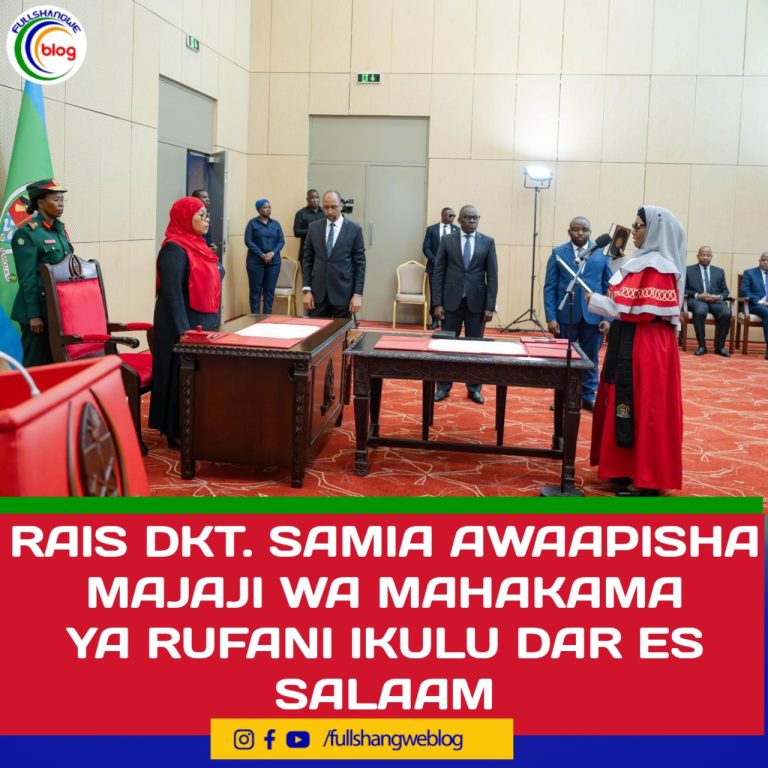 RAIS DKT. SAMIA AWAAPISHA MAJAJI WA MAHAKAMA YA RUFANI IKULU DAR ES SALAAM