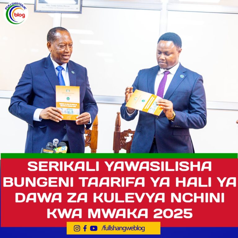 SERIKALI YAWASILISHA BUNGENI TAARIFA YA HALI YA DAWA ZA KULEVYA NCHINI KWA MWAKA 2025