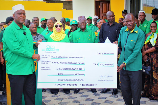 CCM TANGA YAKABIDHI MILIONI 500 KUKAMILISHA UJENZI WA NYUMBA 36 ZA WATUMISHI