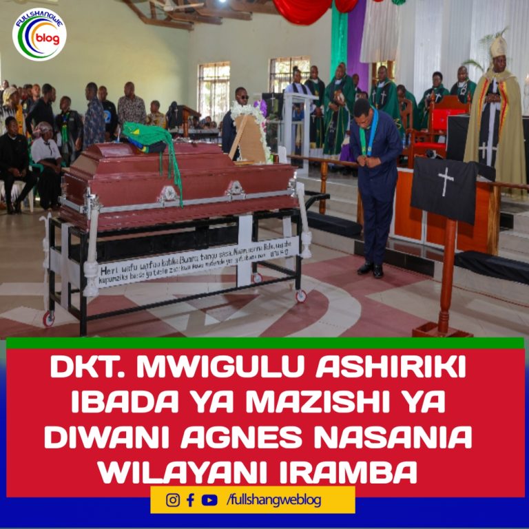 DKT. MWIGULU ASHIRIKI IBADA YA MAZISHI YA DIWANI AGNES NASANIA WILAYANI IRAMBA