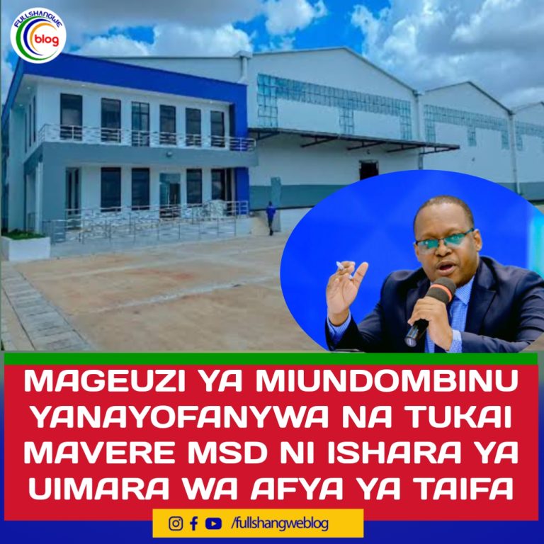 MAGEUZI YA MIUNDOMBINU YANAYOFANYWA NA TUKAI MAVERE MSD NI ISHARA YA UIMARA WA AFYA YA TAIFA
