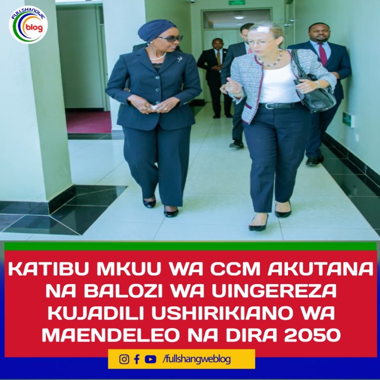 KATIBU MKUU WA CCM AKUTANA NA BALOZI WA UINGEREZA KUJADILI USHIRIKIANO WA MAENDELEO NA DIRA 2050