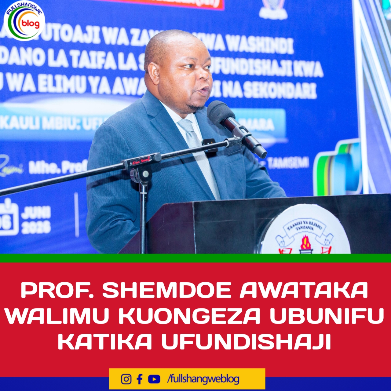 PROF. SHEMDOE AWATAKA WALIMU KUONGEZA UBUNIFU KATIKA UFUNDISHAJI