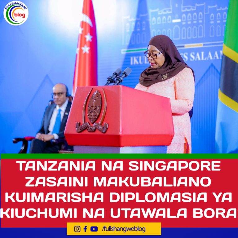 TANZANIA NA SINGAPORE ZASAINI MAKUBALIANO KUIMARISHA DIPLOMASIA YA KIUCHUMI NA UTAWALA BORA