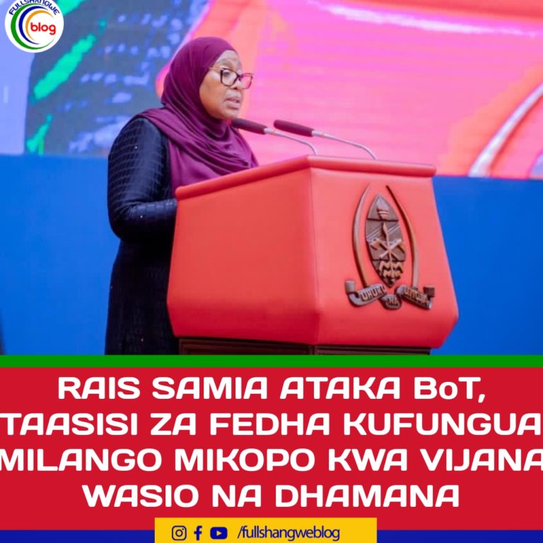 RAIS SAMIA AITAKA BoT, TAASISI ZA FEDHA KUFUNGUA MILANGO MIKOPO KWA VIJANA WASIO NA DHAMANA