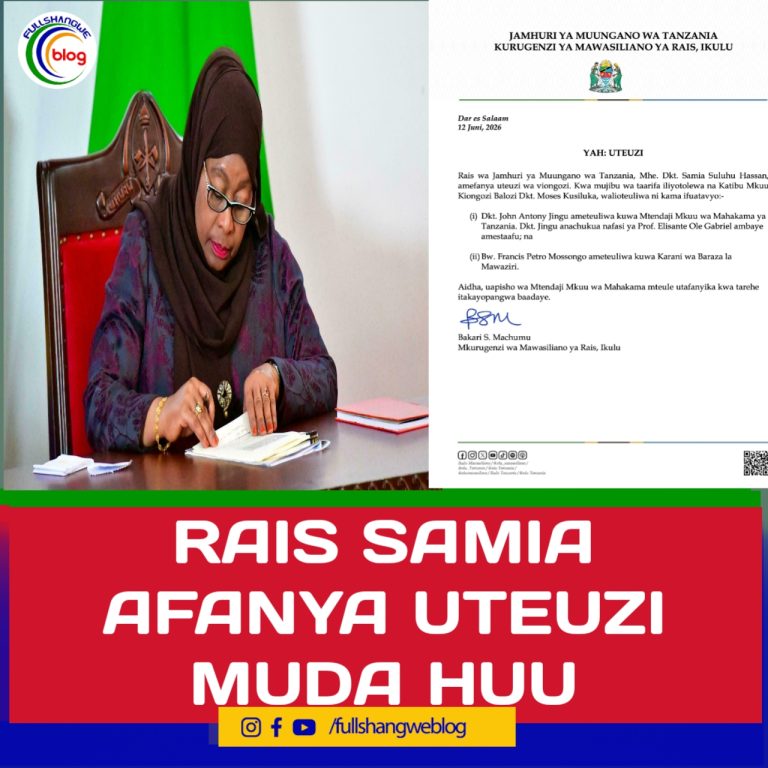 RAIS SAMIA AFANYA UTEUZI MUDA HUU