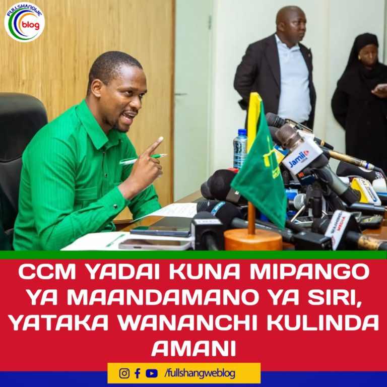 CCM YADAI KUNA MIPANGO YA MAANDAMANO YA SIRI, YATAKA WANANCHI KULINDA AMANI