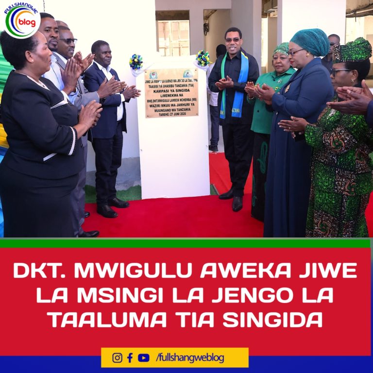 DKT. MWIGULU AWEKA JIWE LA MSINGI LA JENGO LA TAALUMA TIA SINGIDA