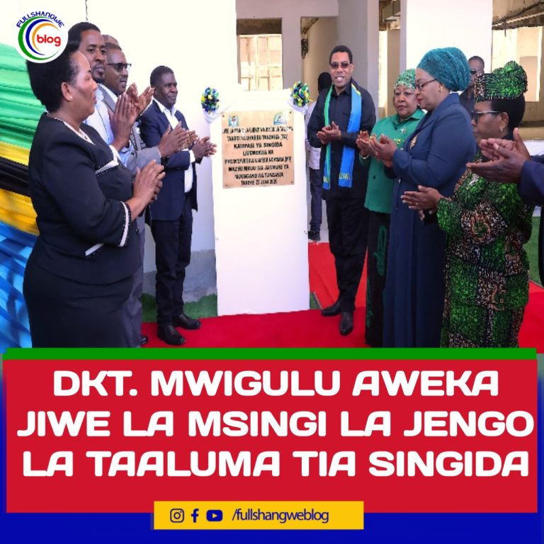 DKT. MWIGULU AWEKA JIWE LA MSINGI LA JENGO LA TAALUMA TIA SINGIDA