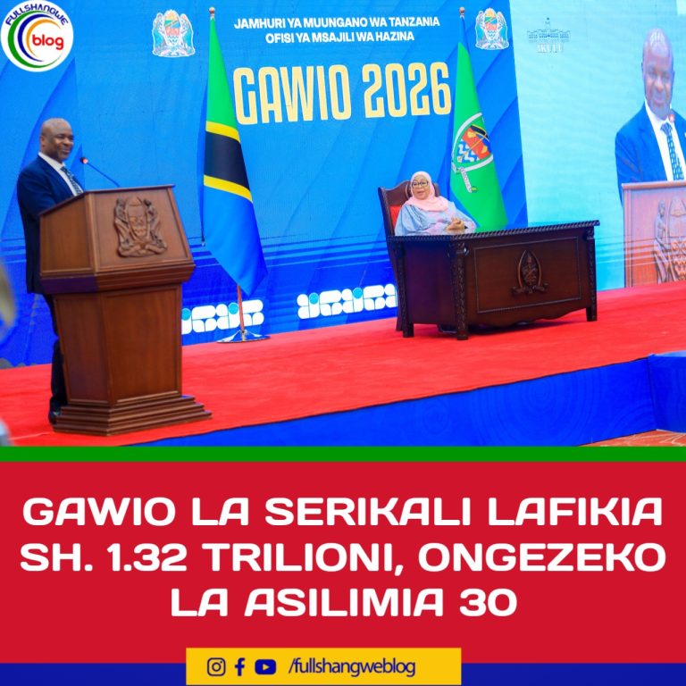 GAWIO LA SERIKALI LAFIKIA SH. 1.32 TRILIONI, ONGEZEKO LA ASILIMIA 30