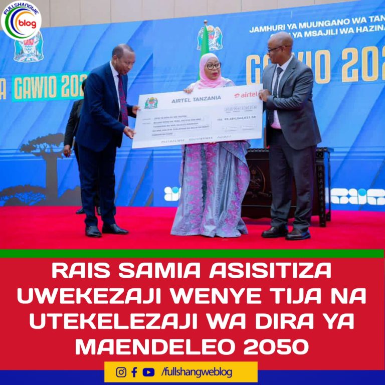 RAIS SAMIA ASISITIZA UWEKEZAJI WENYE TIJA NA UTEKELEZAJI WA DIRA YA MAENDELEO 2050