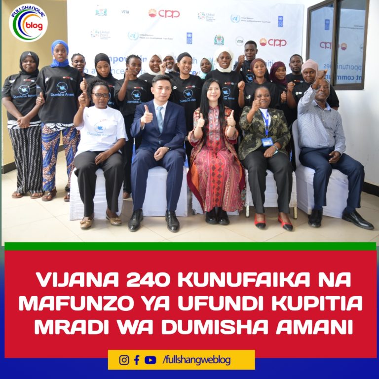 VIJANA 240 KUNUFAIKA NA MAFUNZO YA UFUNDI KUPITIA MRADI WA DUMISHA AMANI