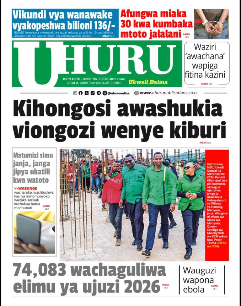 PITIA VICHWA VYA HABARI KATIKA MAGAZETI YA LEO JUNI 02, 2026 ‎