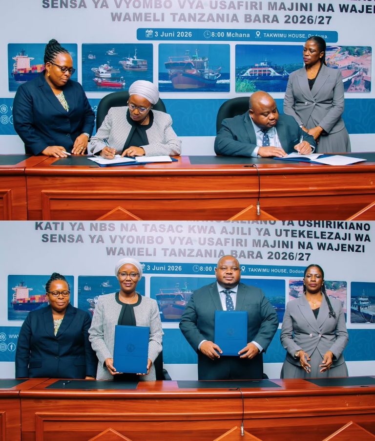 NBS, TASAC ZASAINI MAKUBALIANO KUFANYA SENSA VYOMBO VYA USAFIRI MAJINI