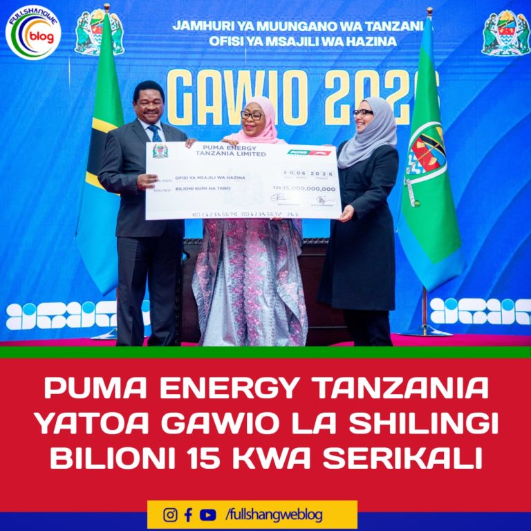 PUMA ENERGY TANZANIA YATOA GAWIO LA SHILINGI BILIONI 15 KWA SERIKALI