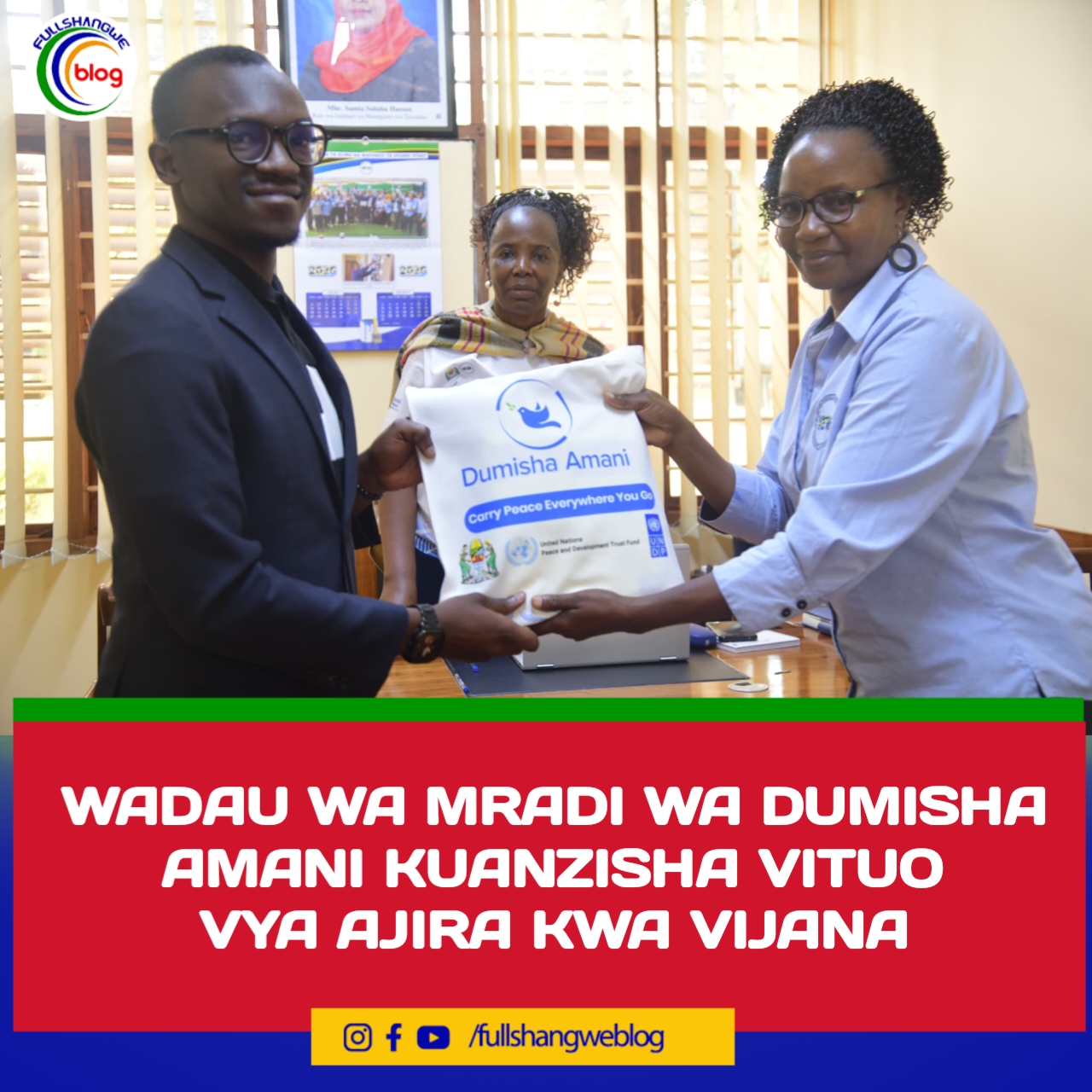 WADAU WA MRADI WA DUMISHA AMANI KUANZISHA VITUO VYA AJIRA KWA VIJANA