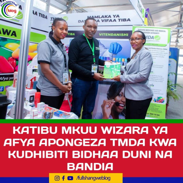 KATIBU MKUU WIZARA YA AFYA APONGEZA TMDA KWA KUDHIBITI BIDHAA DUNI NA BANDIA