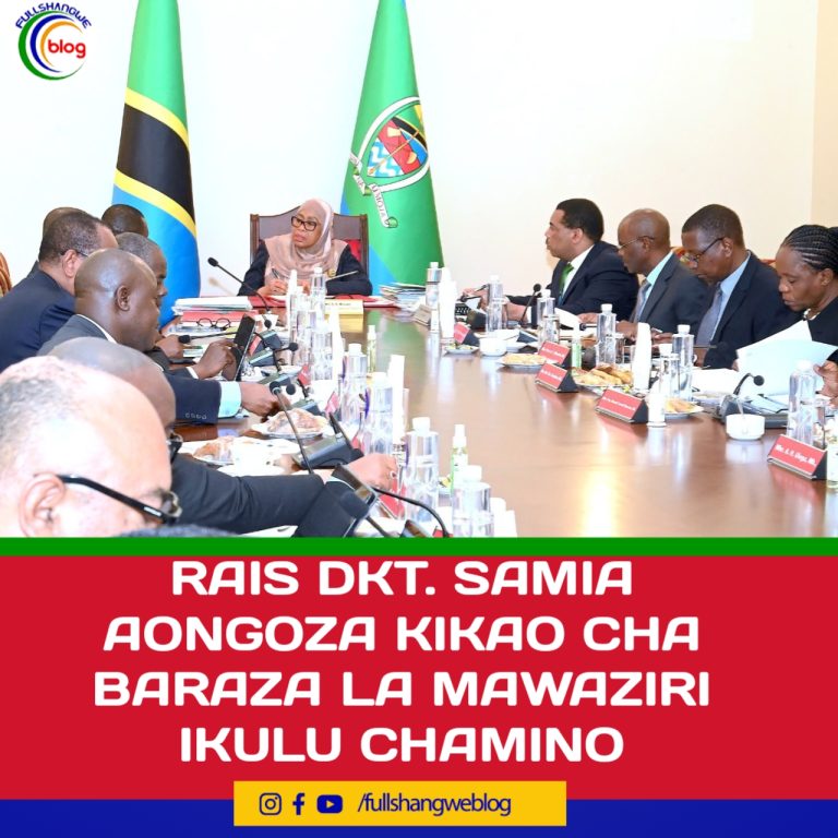 RAIS DKT. SAMIA AONGOZA KIKAO CHA BARAZA LA MAWAZIRI IKULU CHAMINO
